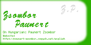 zsombor paunert business card